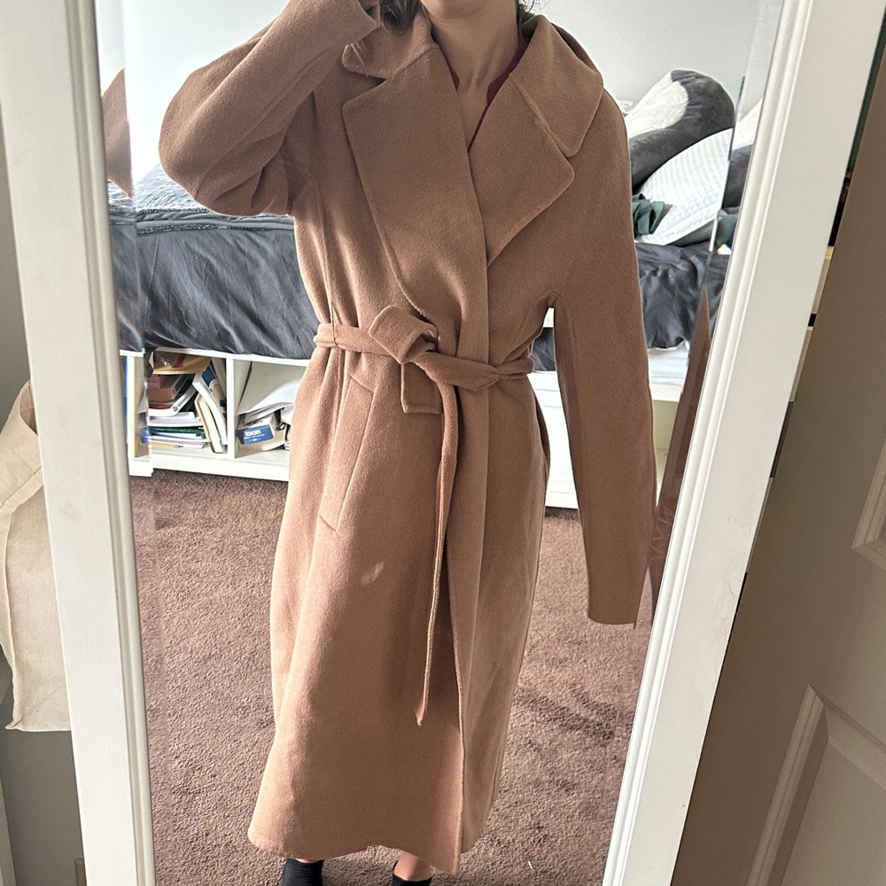 Chic Camel Wrap Coat